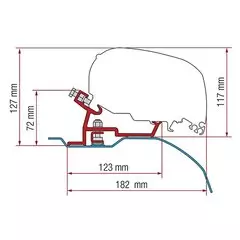 Fiamma Kit Ducato/Jumper/Boxer (H2-L2 ~~~ L3) 2006 On-F65S