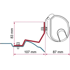Fiamma Kit Viano/Marco Polo/Vito/VClass DB Fixing Bracket