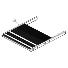 Footboard Complete for Thule G2 Slide-Out Step 12V