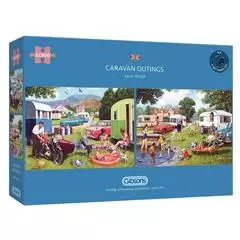 Gibsons - Caravan Outings 2 x 500 Piece Jigsaw Puzzle
