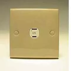 2 Pin Socket Square Beige