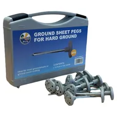 Ground Sheet Tent Pegs - box 15 steel
