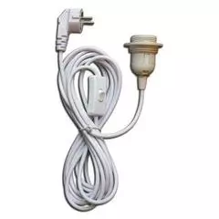 Isabella Lamp Socket with 3 Phrase Cord and Switch 5.2m 
