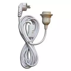 Isabella Lamp Socket with 3 Phase Cord and Switch (5.2m)