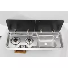 Lavanda LD851R two burner hob ~~~ sink (RH)