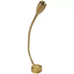 Long Neck Brass LED Reading Light (Cool White / Touch Dimmable / USB)