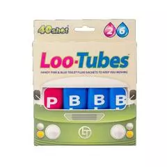 20 x Loo Tubes Toilet Sachets 6xBlue/2xPink