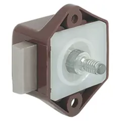 Mini Push Button Lock 15mm Brown
