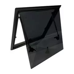 CWD Campervan Hinged Window Black Alloy Frame