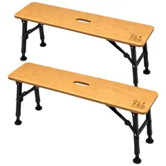 Olpro Folding Bamboo Bench - Set of Two