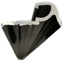 Polyplastic Black 1555mm Notched Clip in Hinge Bar