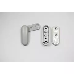 Remis Shower Doors-Set turning lock + distance piece grey