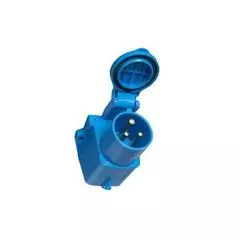 Surface Mounted Mains Inlet - Blue