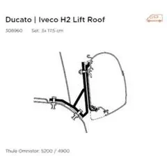 Thule Ducato lift roof/ Iveco adapter