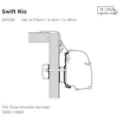 Thule Omnistor 4900/5200 Wall Adaptor for Swift Rio