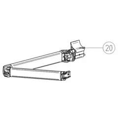 Thule Omnistor 5003 R/H Spring Arm Complete 5003>3.0m