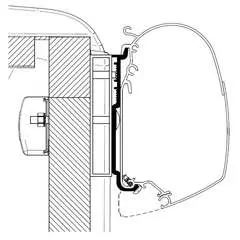 Thule Omnistor Carado/Sunlight Awning Adaptor (Wall mounted)