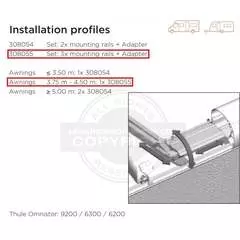 Thule Universal Roof Mounting Awning Adapter