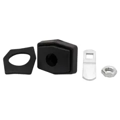 Zadi Rectangular Push Lock in Black