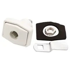 Zadi Rectangular Push Lock Off White
