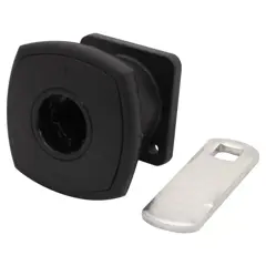 Zadi Square Push Lock Black