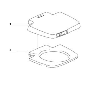 Thetford Porta Potti 465 Seat and Cover