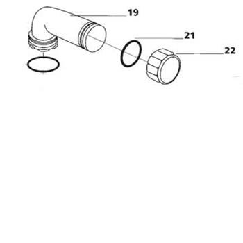 Thetford Porta-Potti Pour Out Spout Assembly 365/345/365 - Grey