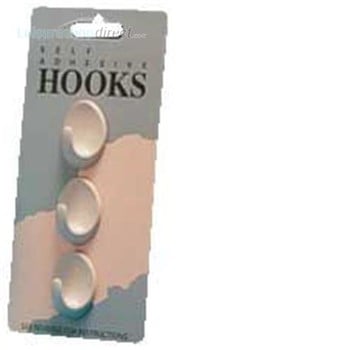 Beige Small Oval Hook  - pack 3