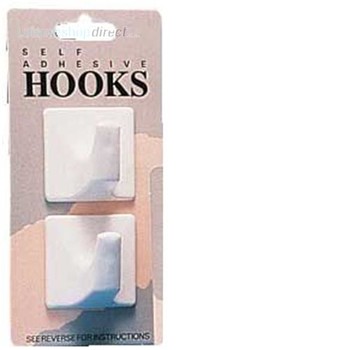 White large Sqare Hooks - pack 2