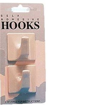 Beige Large Square Hook- Pack 2