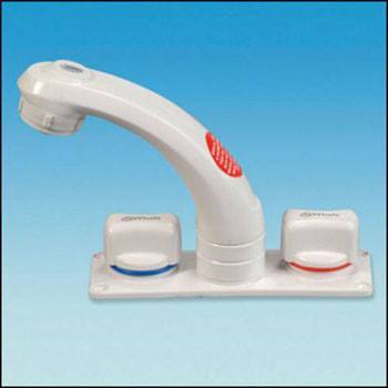 Whale elegance short spout mixer tap - White