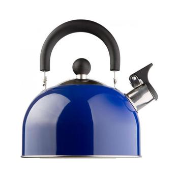 Via Mondo Blue Stainless Steel Whistling Kettle 1.5 Litre