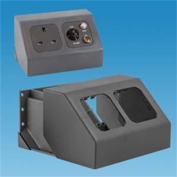 C-Line 2 Way Angled Socket - Dark Grey