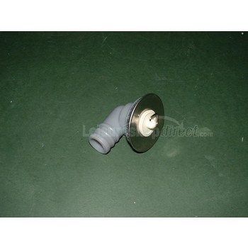 Sink waste 3/4" angled, stainless flange