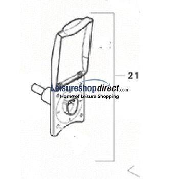 Shower Housing Ivory Complete for Truma Ultraflow