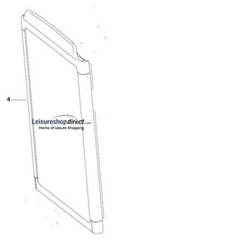 Thetford Fridge Door N97, N104, N109 & N112 - Curved Low (Black)