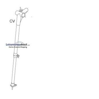 IXL - CV-corner left, with B-pole for Ventura Standard Awnings