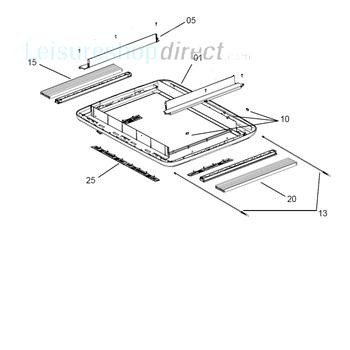 Dometic Midi-Heki Interior Frame Complete (version with operating bar)