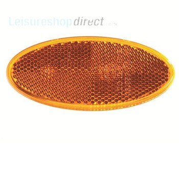 Oval reflector amber