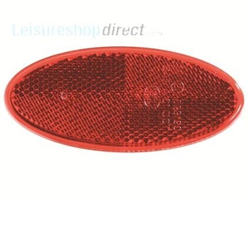 Oval reflector red