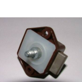Mini Push Button Lock 15mm Brown