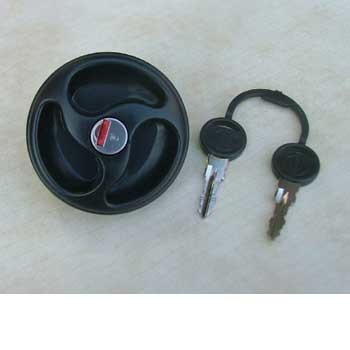 Water Filler Cap with 2 Keys, Black