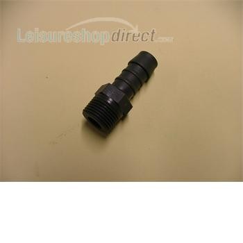 Adaptor 3/8"BSP male taper to 1/2" barb