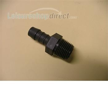 1/2" BSP to 1/2" barb straight connector