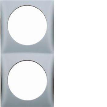 Berker double frame "flow" design Gloss chrome