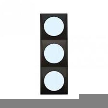 Berker  "pure" design triple frame - gloss black