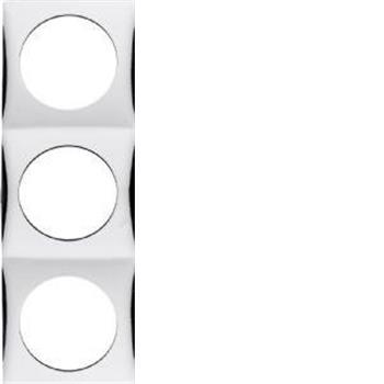 Berker triple frame gloss chrome "flow" design