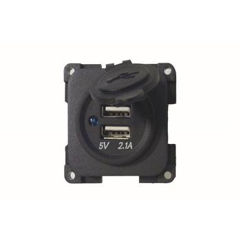 CBE 12v Twin USB Socket - Dark Grey