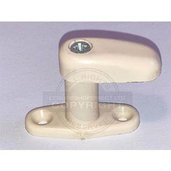 COLLARED TURN BUTTON CATCH & BASE 26mm Cream