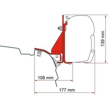 Fiamma Kit Multirail Reimo VW T5 - Fiamma F45 Kit VW T5/T6 Reimo Rail Bracket (98655Z156)